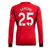 Moški Nogometni dresi Manchester United Jadon Sancho #25 Domači 2023-24 Dolgi Rokav